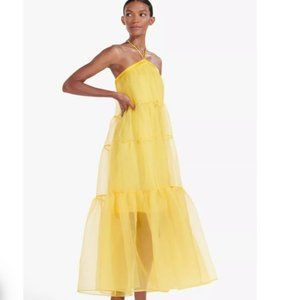 Staud Mila Halter Organza Dress